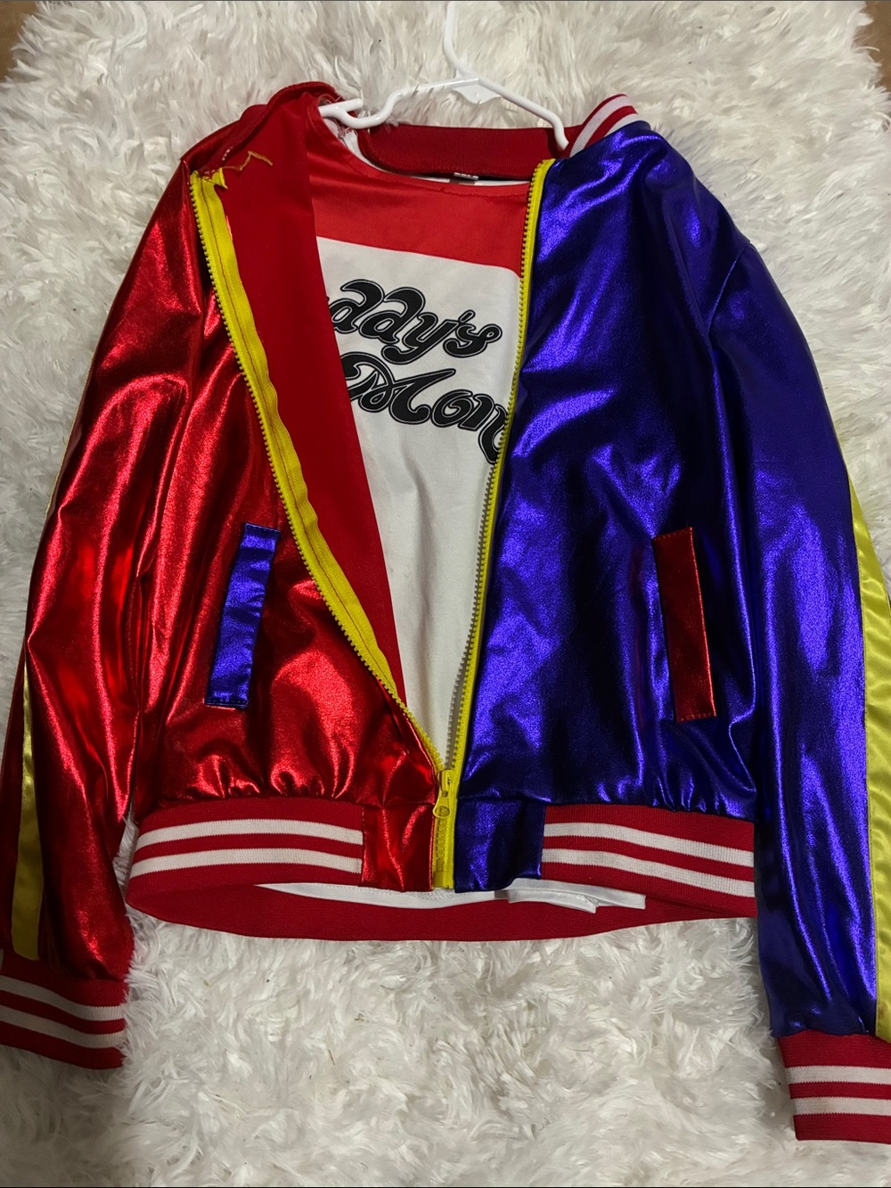 Harley Quinn Daddy’s lil monster costume jacket small